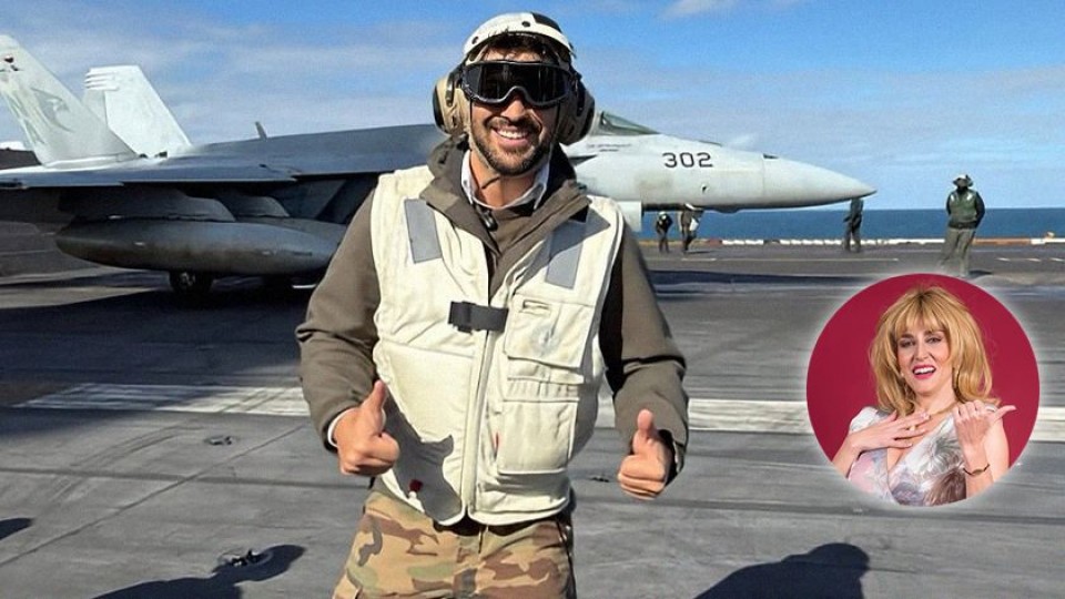 “La Diva” entrevistó a Ojeda después de su visita al portaviones USS Nimitz — Humor  — La Pecera | Azul 101.9